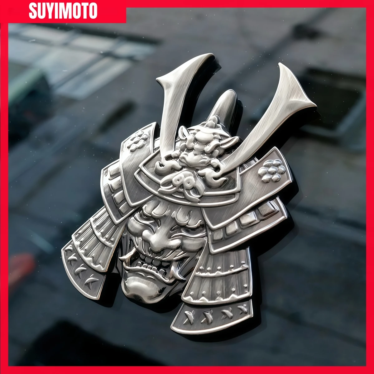 Autocollants japonais samouraï pour voitures et motos - Design masque d