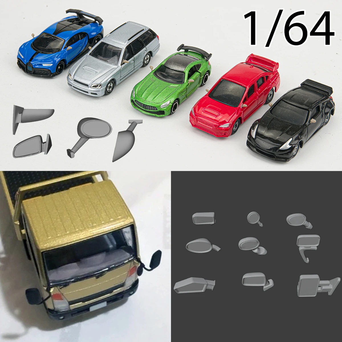 Rétroviseur automobile, modèle de voiture, pièces détachées, modèle à l
