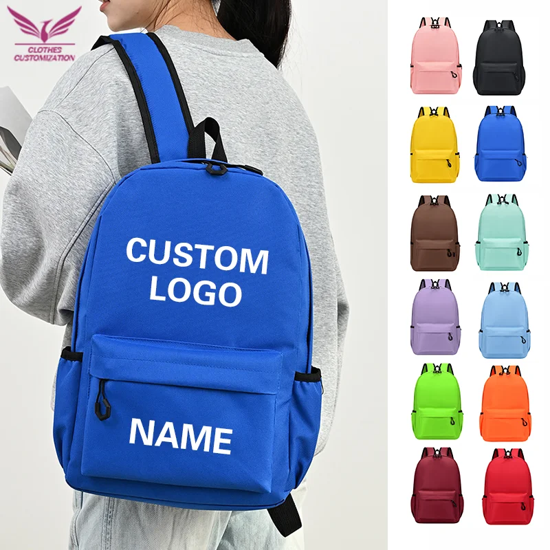 Sacs d'école personnalisés pour enfants, cartable pour l'école primaire et secondaire, logo imprimé, sacs pour ordinateur portable pour étudiants, photo DIY