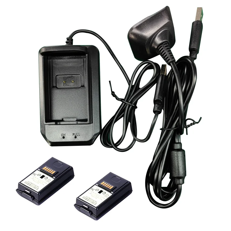 4800mah Ni-MH Rechargeable Battery Pack + USB Charger Dock Station for xbox360 XBOX 360 Wireless Gamepad Controller Batteries