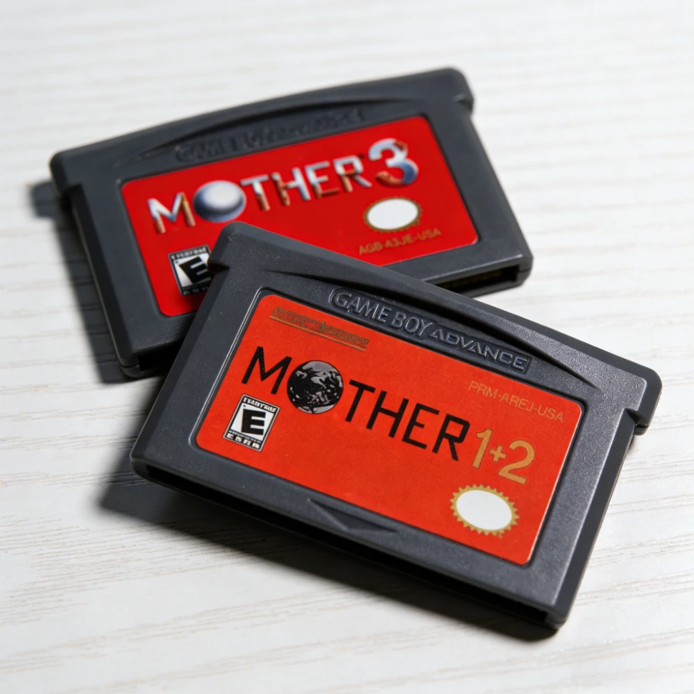 Mother Series GBA Game Card Cartridge 32-Bit Video Game Console Card Mother 1 2 3 Gray Shell for GBA NDS USA/EUR/Version