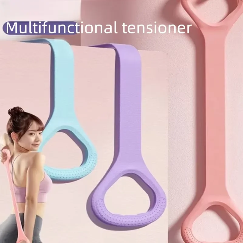 8-shaped Fitness Resistance Band Elastic Non-slip Durable Yoga Pilates Stretching Home Gym Workout Exercise Training Band LLD09