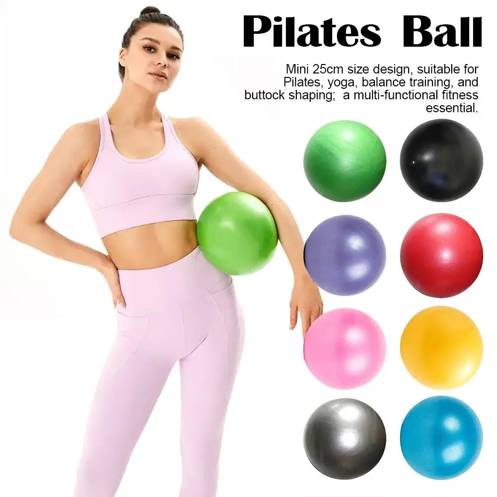 25cm Yoga Ball Exercise Gymnastic Fitness Pilates Ball Balance Exercise Gym Fitness Yoga Core Ball Indoor Training Equipment