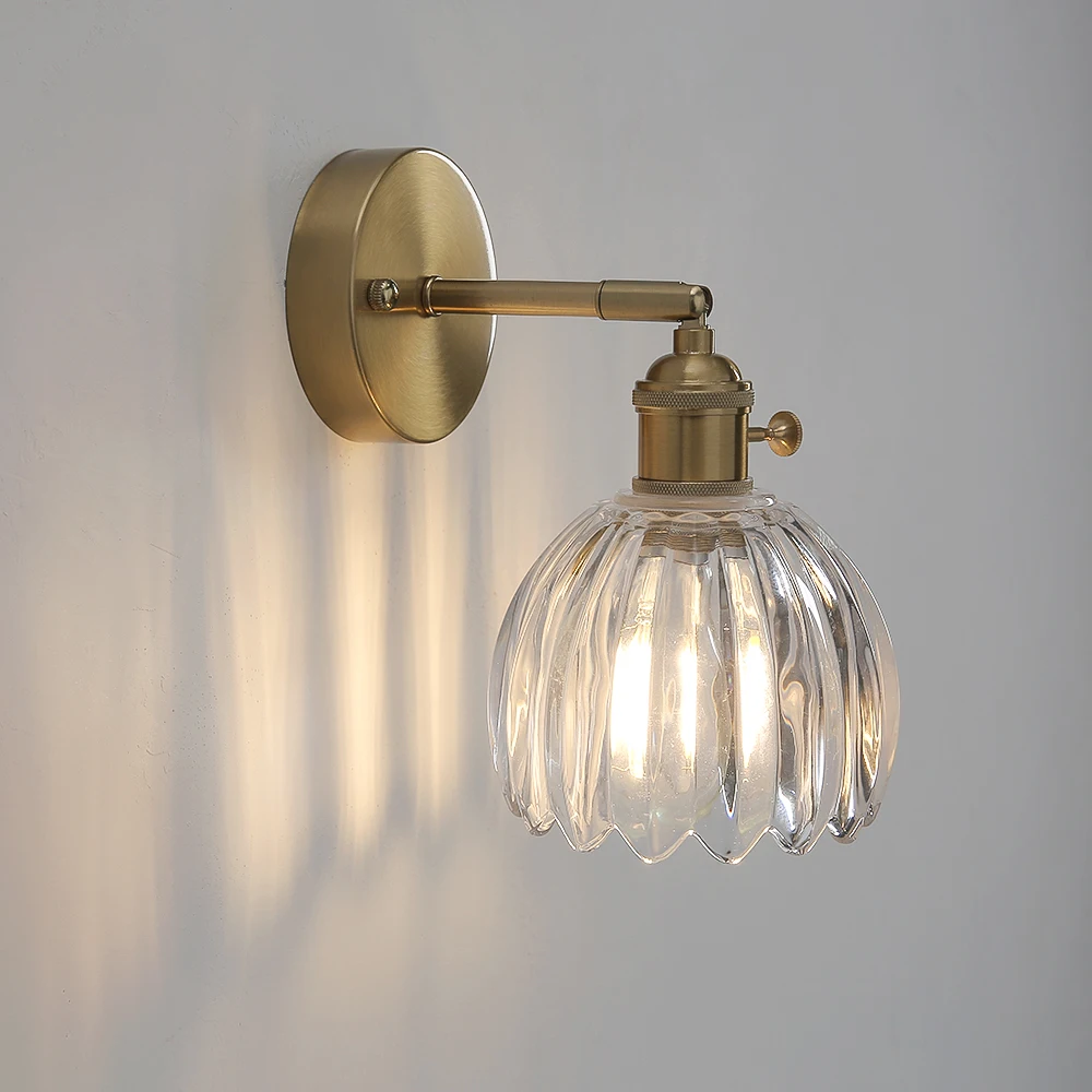 Nordic Vintage Wand Lampe Grüne Tulpe Glas Wand Lampe Schatten Wohnzimmer Hintergrund Wand Lichter Schlafzimmer Tür Lampe Nacht Lichter