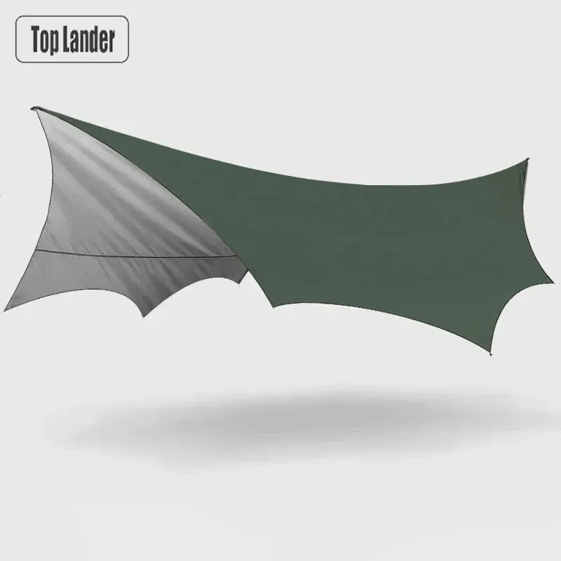 5,1 x 5,1 m große Campingplane, wasserdicht, achteckig, Schmetterling, Outdoor, Sonnenschutz, Markise, Zelt, Schatten, Sonnenschutz, Strand, Touristenüberdachung