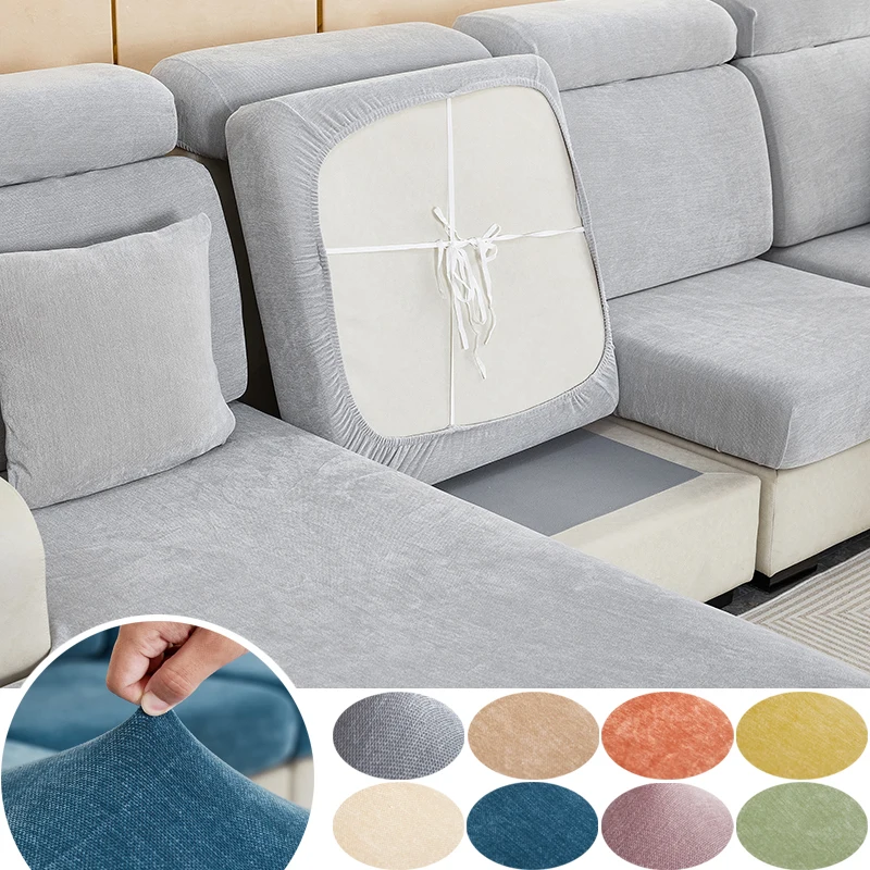 Chenille Sofa Sitzkissenbezug Stretch verstellbar abnehmbarer Schonbezug Sofabezug Sofa Schonbezüge Schutz für Haustiere Kinder Image