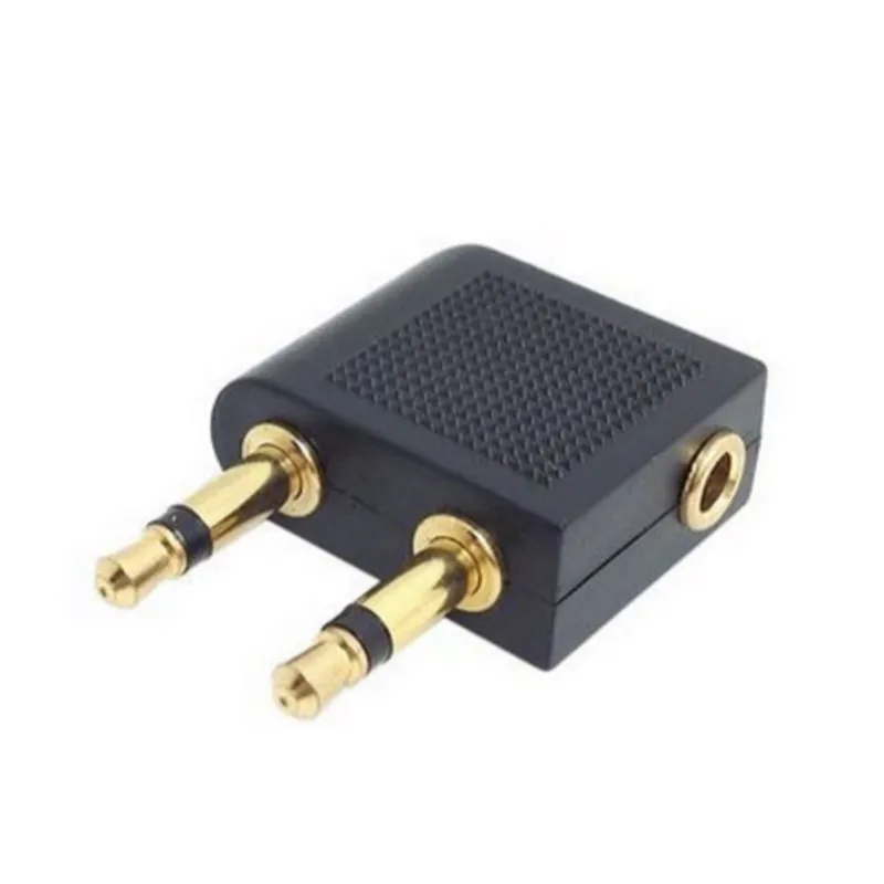 1 PC 3,5 mm Klinke Audio Adapter, Airline Reise Kopfhörer Audio Konverter, Flugzeug Kopfhörer Werkzeug Adapter Zubehör Image