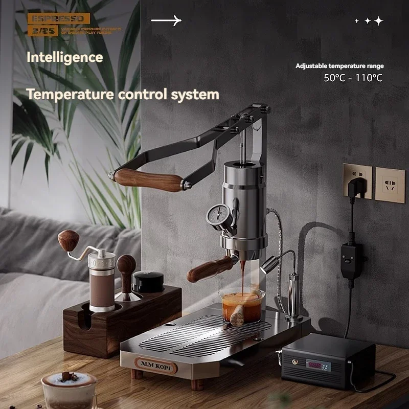 Tragbare Hebel-Espressomaschine, halbautomatische manuelle Presse für reichhaltige Crema-Kaffeemaschine im italienischen Stil zum Brauen zu Hause Image