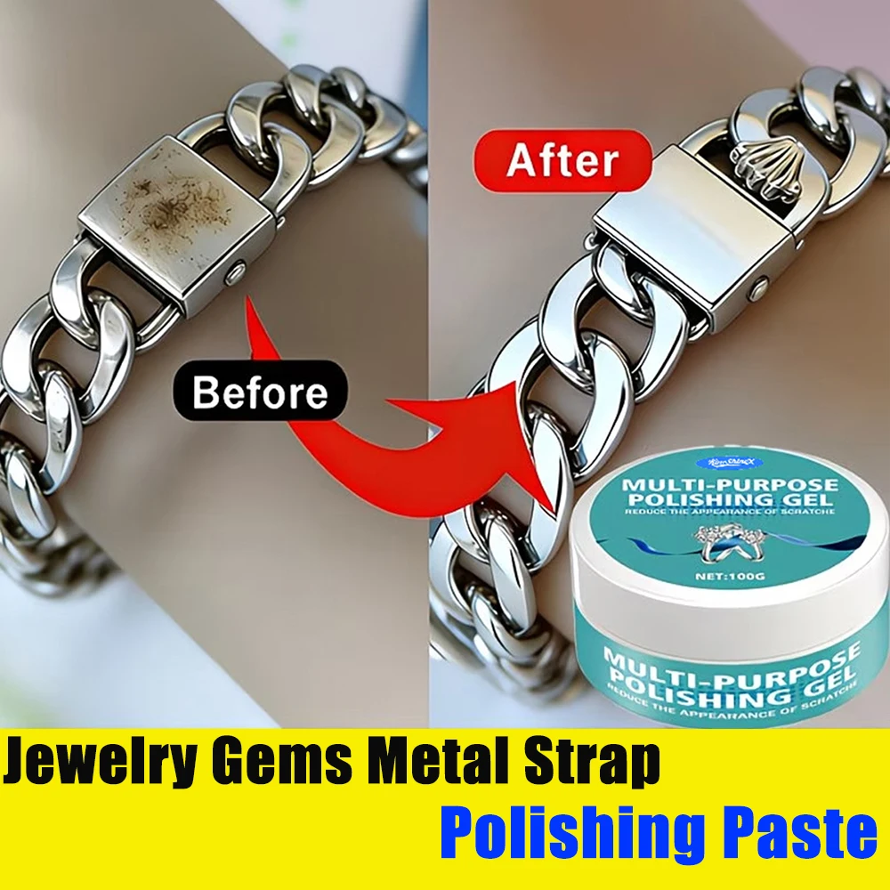 30g/100g Polierpaste für Schmuck Silberzubehör Reinigungsgel für Edelstahl Metallreparaturwerkzeug Zubehör Image