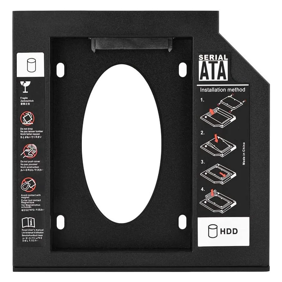 Heißer Verkauf Festplatte 1 TB 2nd HDD Caddy SATA zu SATA 2,5 "SSD HDD Fall für Laptop ODD DVD/CD-ROM Optibay Image