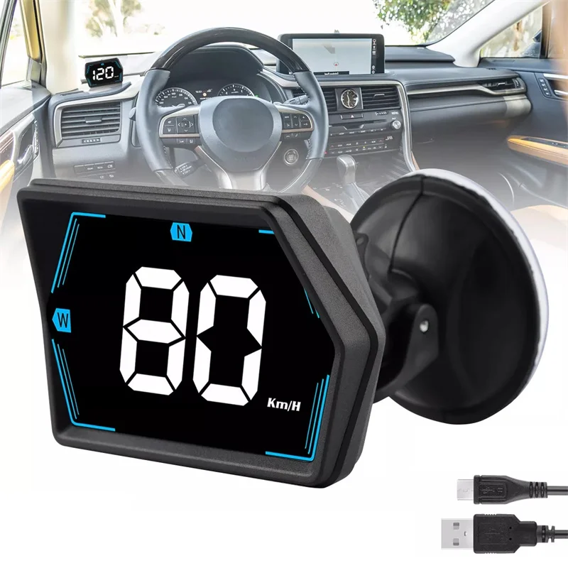 Übergeschwindigkeitsalarm G20 Digitaler GPS-Kompass Tachometer Große Schriftart Head-Up-Display Auto HUD Auto LKW Bus Autozubehör Image