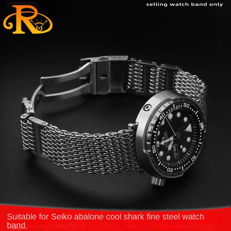20mm 22mm Edelstahl Tauch hai Mesh Milan ese Mesh Armband Weben Uhren armband für Armani Ar2447 Casio EFR-303 Armband Image