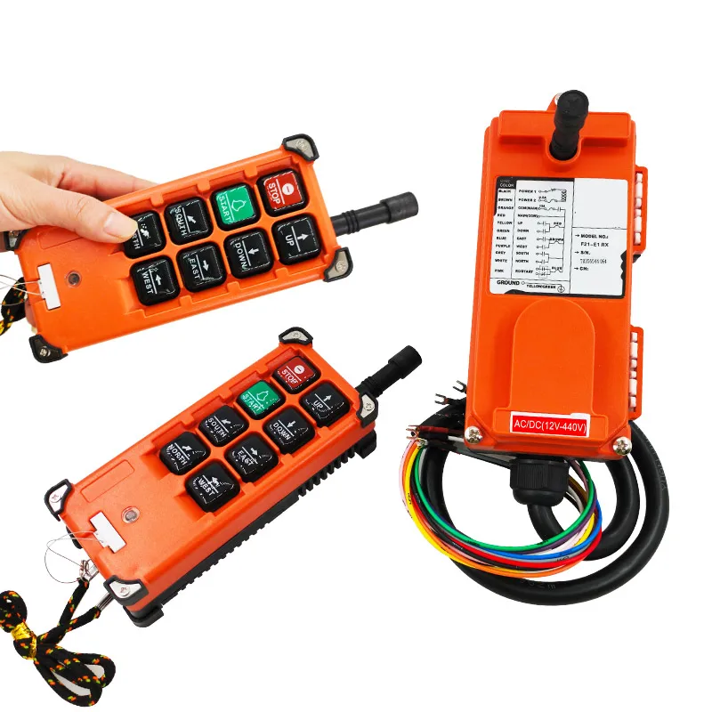 Industrielle Kranfernbedienung F21-E1B 2 Sender + 1 Empfänger Drahtlose Schalter für Hebekranlift AC 380V220V12V24V DC Image