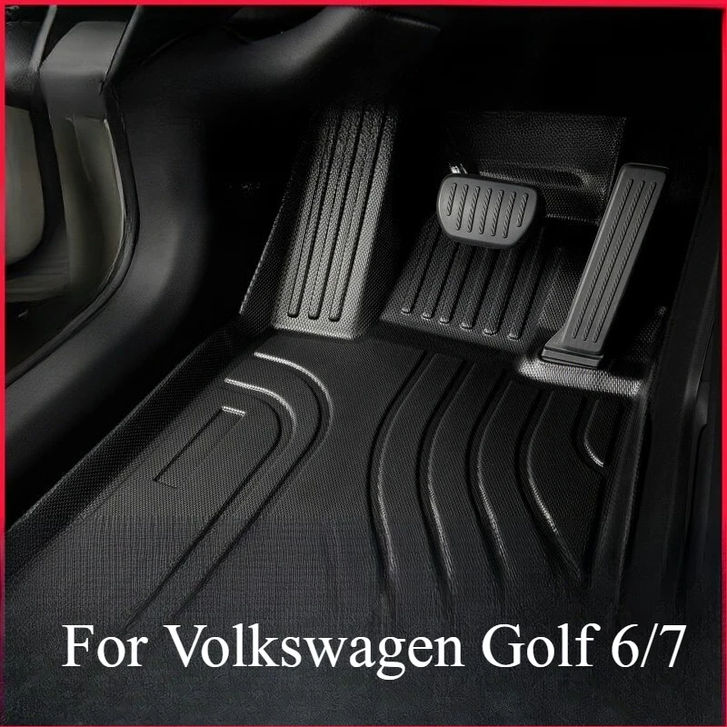 Für Volkswagen Golf 6/7 TPE-Autofußmatten Vollständig Umhüllt Speziell für den Hauptfahrer Auto-Innenausstattung Schutzmatte Image