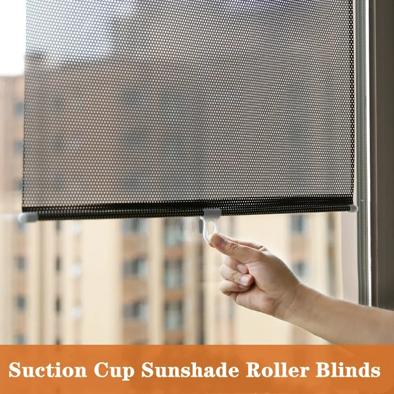 Universal Rollos Saugnapf Sonnenschirm Nagel-freies Blackout Vorhang Auto Schlafzimmer Küche Büro Fenster sonnenschutz Vorhänge Image