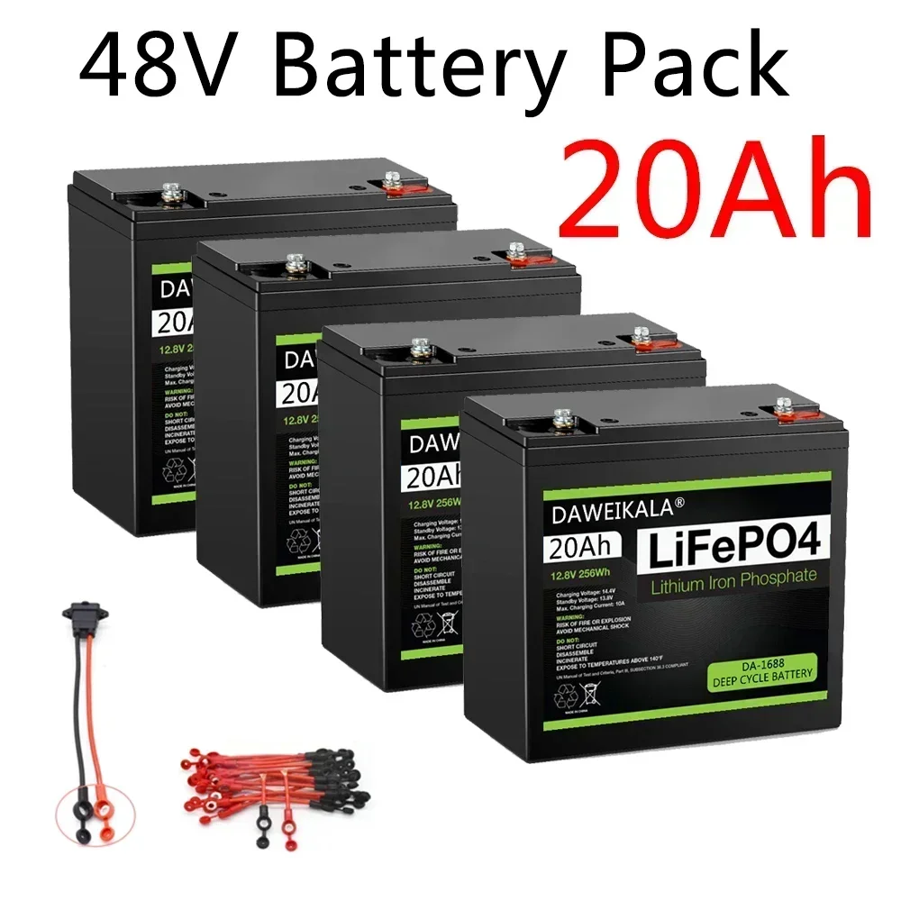 12V 24V 36V 48V Akku 20Ah Lifepo4 Akku Echte Kapazität für Elektrofahrrad E-Bike Akku 48V Elektroroller Image