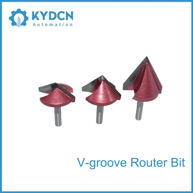 Professioneller V-Nut-Fräser 60 ° 90 ° 120 ° 150 ° Hartmetall-V-Fräser für 3D-Gravur Holzbearbeitung CNC-Fräser Image
