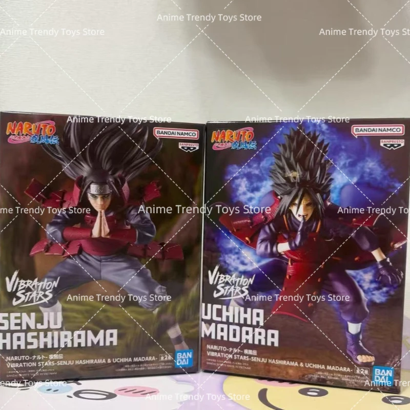 Original Auf Lager Bandai BANPRESTO NARUTO VIBRATION STARS Uchiha Madara Senju Hashirama Anime Figur Modell Puppe Spielzeug WY Geschenk Image