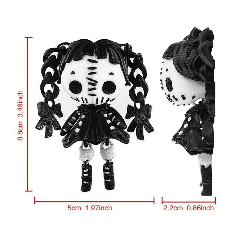 3d Gedruckt Spielzeug Terror Puppe Scharnier Halloween Ornament Desktop Ornament 3d Gedruckt Tiere Home Office Handwerk Weihnachten Decora Geschenk Image