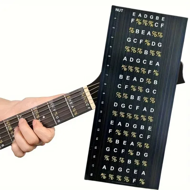 Gitarren-Griffbrett-Aufkleber Tonleiter-Aufkleber Geeignet für Anfänger-Lerndekorationen Klassische Akustik- und E-Gitarren-Zubehörteile Image