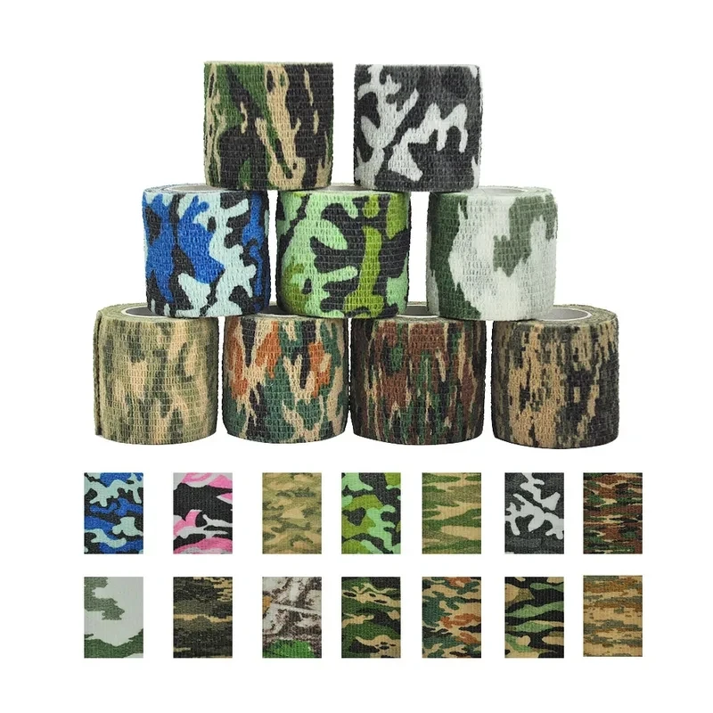 1/6/10 Stück weißes, mit Liebesherzen bedrucktes, selbstklebendes elastisches Verbandband, 4,8 m, Sport-Wickelband für Finger, Gelenke, Knie Image