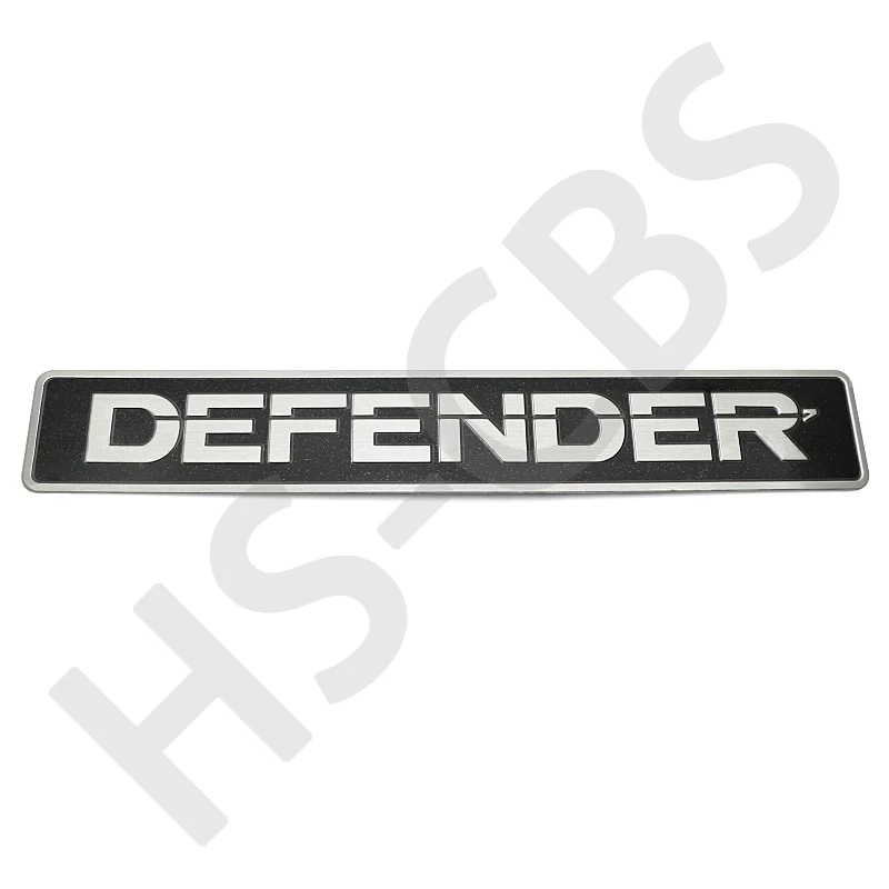 Aluminium Defender Auto Motorhaube Logo Aufkleber Embleme Heckklappe Aufkleber Auto-Styling Zubehör Image