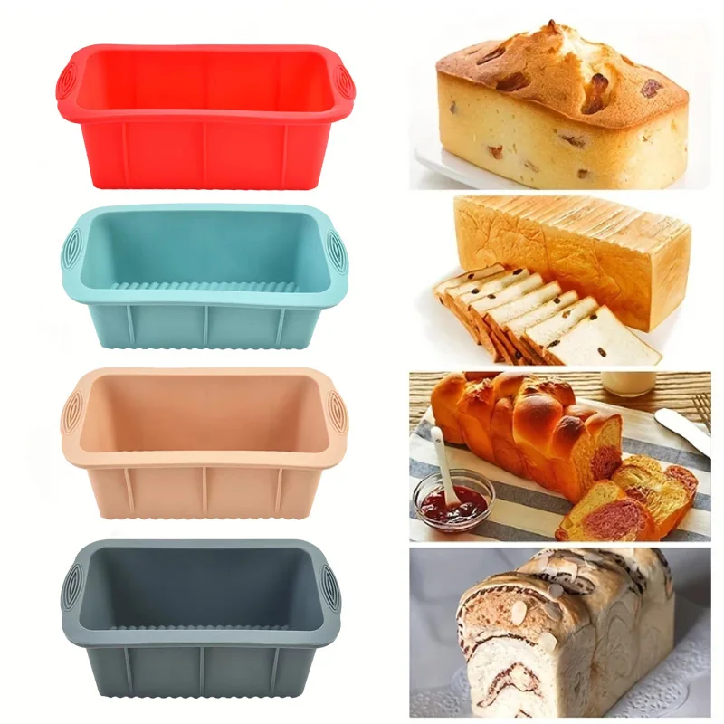 Silikon Rechteck Toast form Brot DIY Werkzeug Kuchen Backform Pfanne Lebensmittel qualität Silikon Antihaft form Küche Backwerk zeuge Image