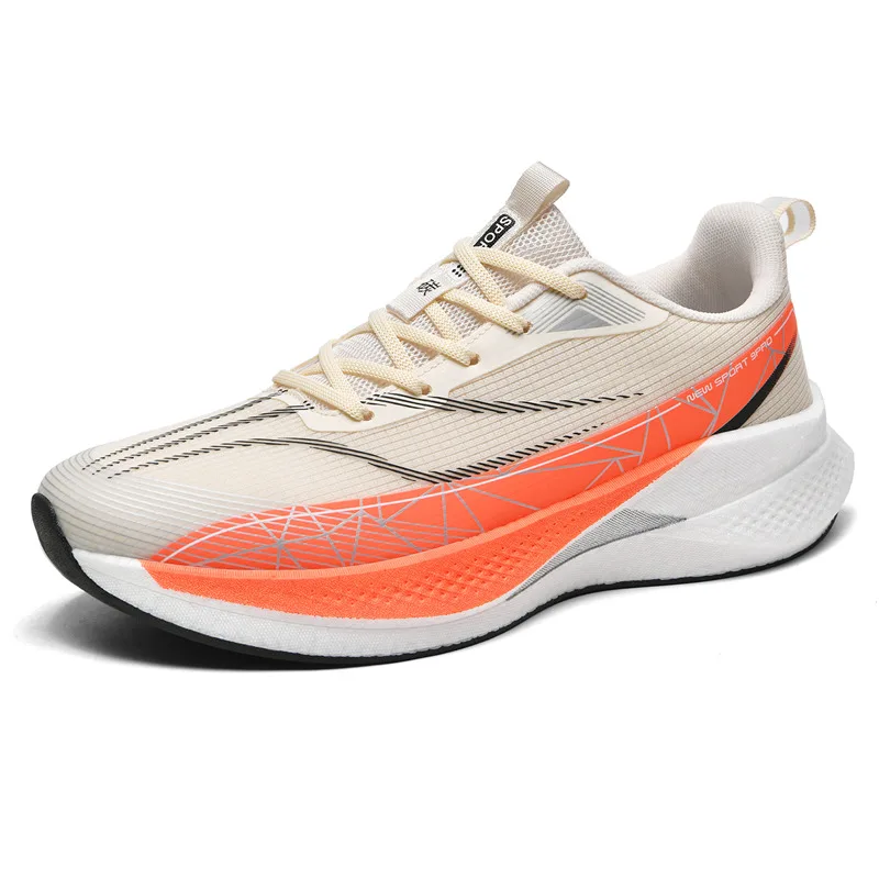 Paar-Stil Weichsohlige Leichte Freizeit-Sportschuhe für Männer und Frauen, Carbonplatte Stoßdämpfende Rutschfeste Outdoor-Jogging Trendige Schuhe Image