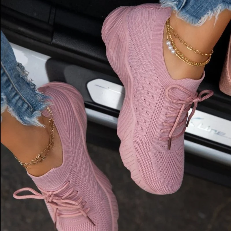 Mesh Atmungsaktive Frauen Casual Turnschuhe Spitze-up Vulkanisierte Schuhe Damen Plattform Turnschuhe Weibliche Schuhe Plus Größe Zapatos De mujer