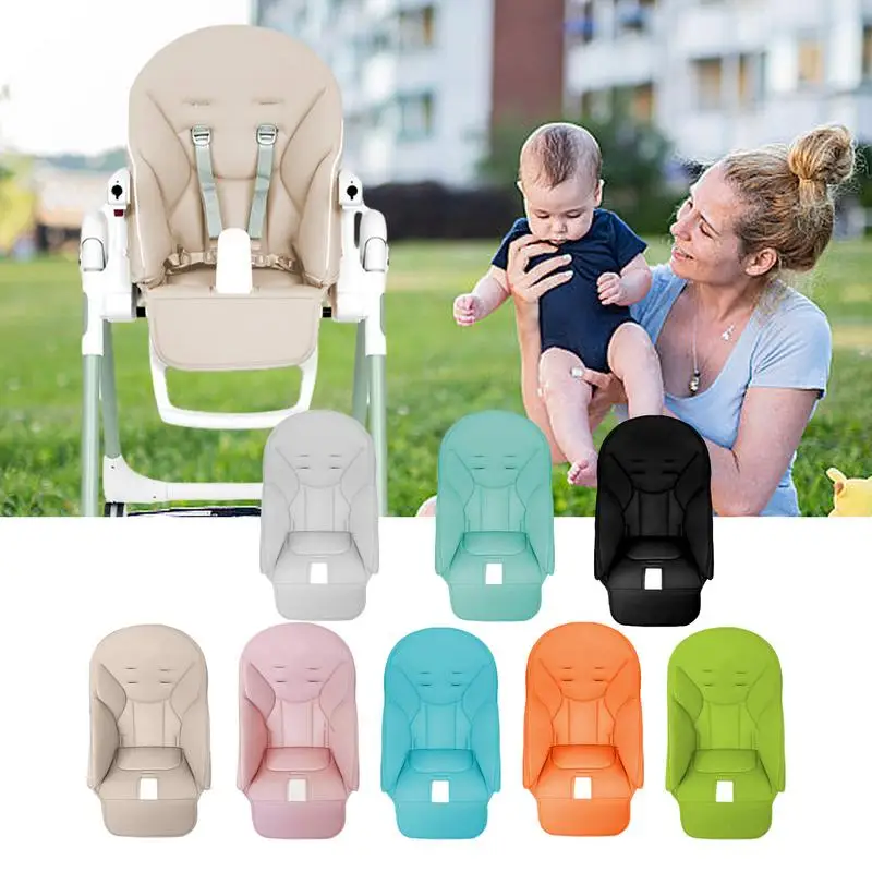 Sitzkissen für Peg Perego Siesta Zero 3, PU-Leder, Esszimmerstuhlbezug, weicher Baby-Sitzbezug mit Polsterung, Hochstuhl-Kissenpolster