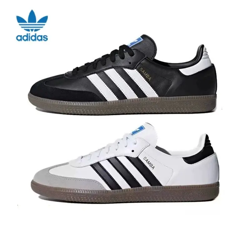 Adidas Originals Samba OG Herren-Sneaker aus Leder und Wildleder, Retro-Casual-Streetwear-Schuhe B75806/B75807