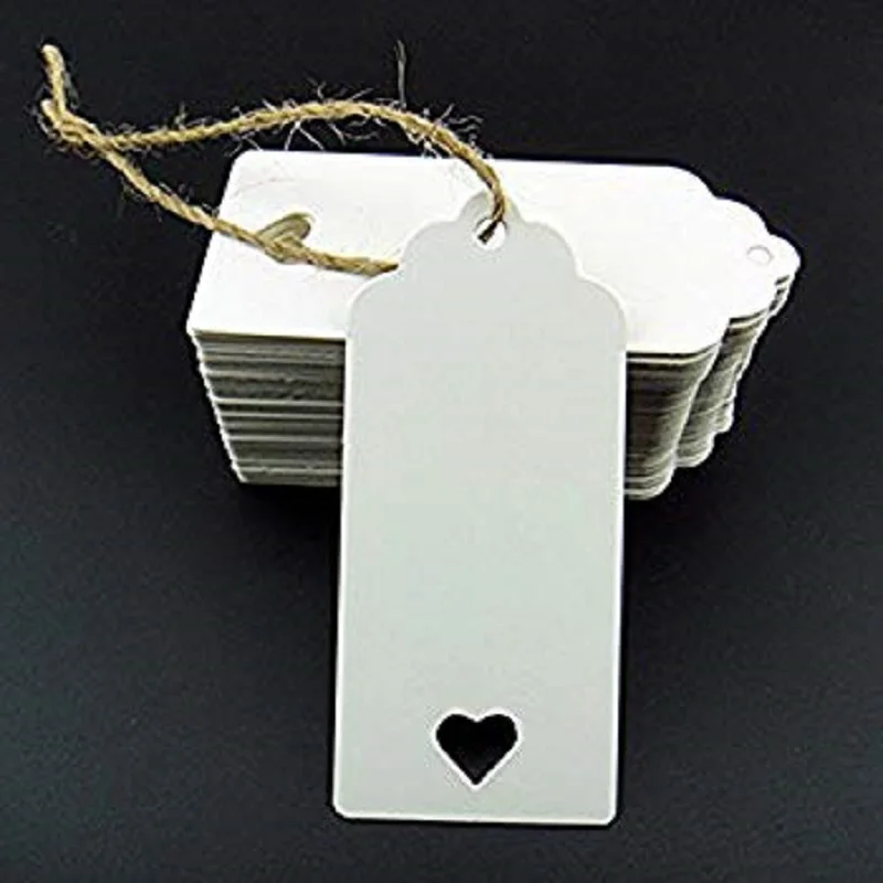 Hohles Herz Lesezeichen Stück Lesezeichen pro Verkauf hohles Herz Blumen kopf weiße Papier karte Back anhänger DIY Nachrichten karte Image