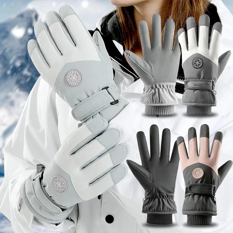 Skihandschuhe, Winterhandschuhe für Damen und Herren, Snowboard-Fäustlinge, Touchscreen-Handschuhe, Schneemobil, Motor, wasserdichte Thermo-Schneehandschuhe Image
