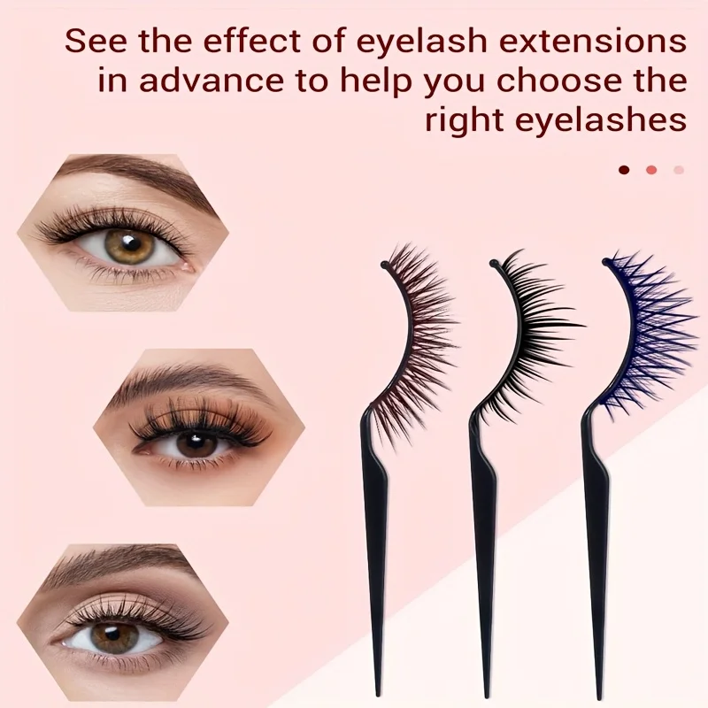 12-teiliger Präsentationsstab im Wimpernstil, Halter für falsche Wimpern, Tester im Wimpernstil, verwendet für die Wimpernverlängerung Image