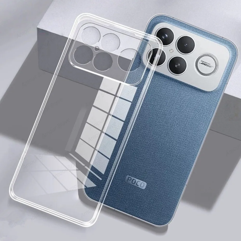 Weiche Transparente Handyhülle für POCO F8 F7 Ultra F6 F5 M7 M6 M5 M4 Pro TPU Rückseite für POCO X8 X7 X6 X5 X4 X3 Pro 5G Fundas Image