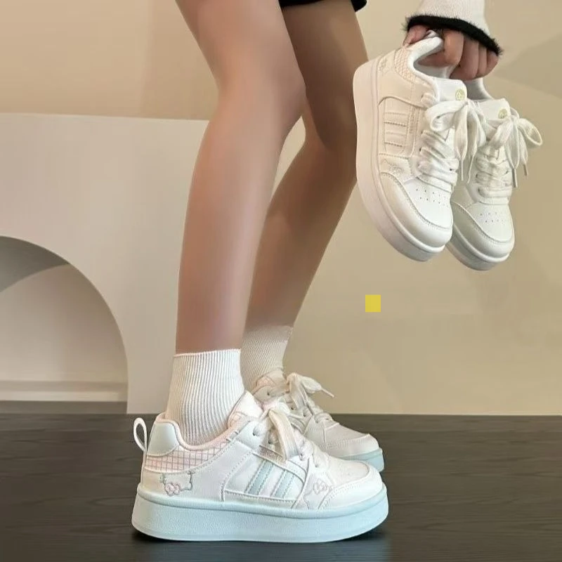 Hello Kitty Weiße Sneaker Atmungsaktiv 2025 Neues Design Lässige Studenten-Sportschuhe Skate-Schuhe Damen-Fußbekleidung Kollektion