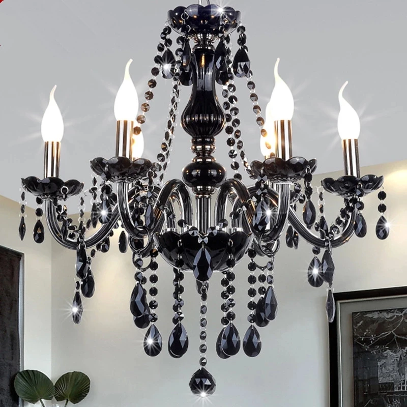 Neue Moderne Schwarz Kristall Kronleuchter Beleuchtung Für Wohnzimmer Schlafzimmer Innen Lampe K9 Kristall Decke Kronleuchter