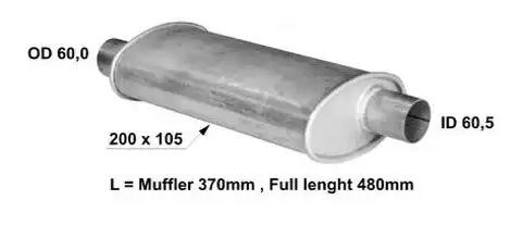 VEGAZ Endschalldämpfer, Universal US-564 Image