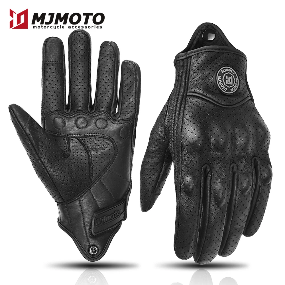 ORZ-40-Motorradfahrer Vier-Jahreszeiten Atmungsaktive Perforierte Touchscreen-Motorradhandschuhe Motorrad-Reiseschutz Image