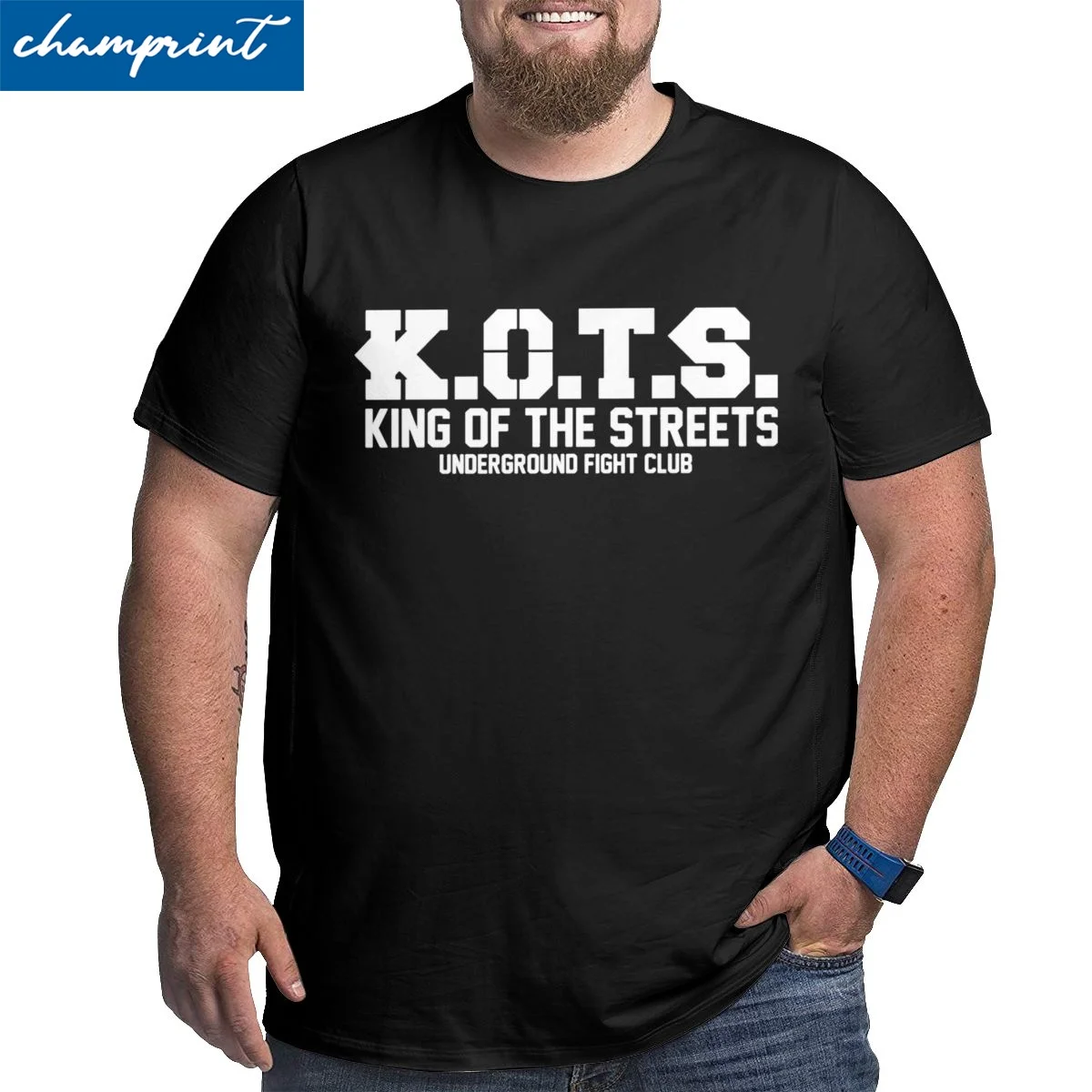 Männer König der Straßen k. o. t. s. Kampf Club T-Shirt Baumwolle Kleidung Vintage große große T-Shirt große Größe 4xl 5xl 6xl T-Shirt