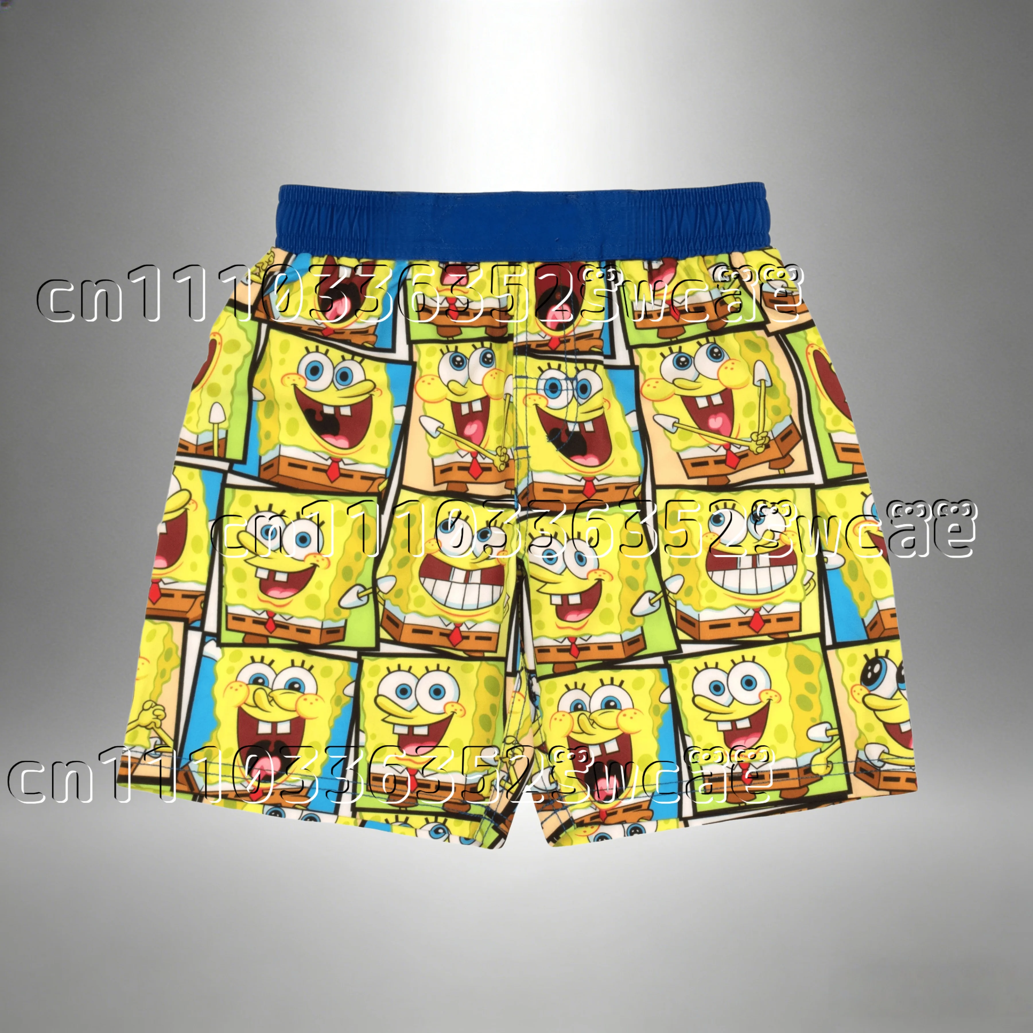 Potdemiel Brand SpongeBob Schwammkopf Sommer-Shorts, Themen-Sportshorts für Erwachsene und Kinder, neue Familien-Partnerlook Image