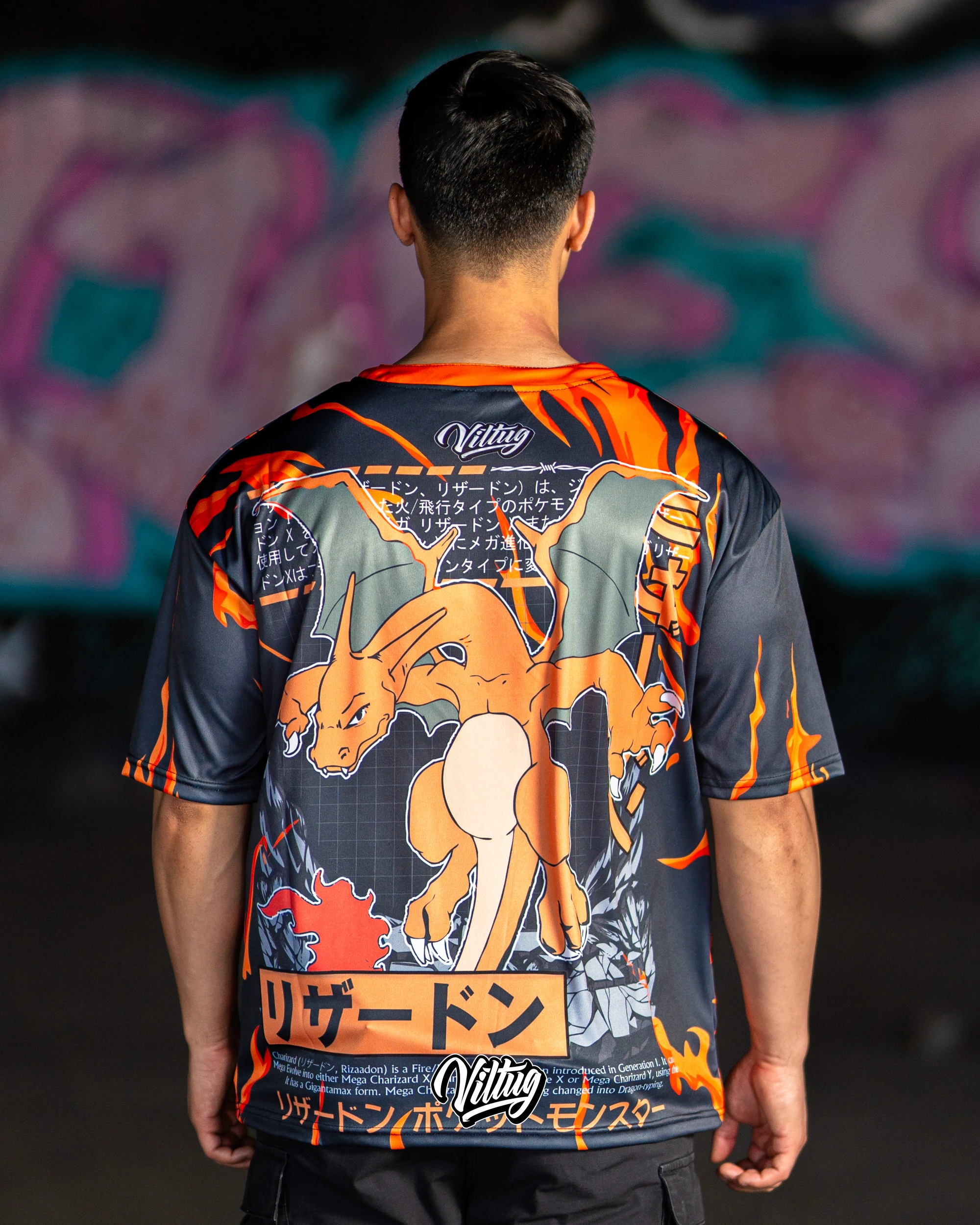 2026 Neuerscheinung Pokemon Glurak Feuertyp T-Shirt für Kinder/Erwachsene Anime-Oberteile Geeignet für Alltag und Training Image