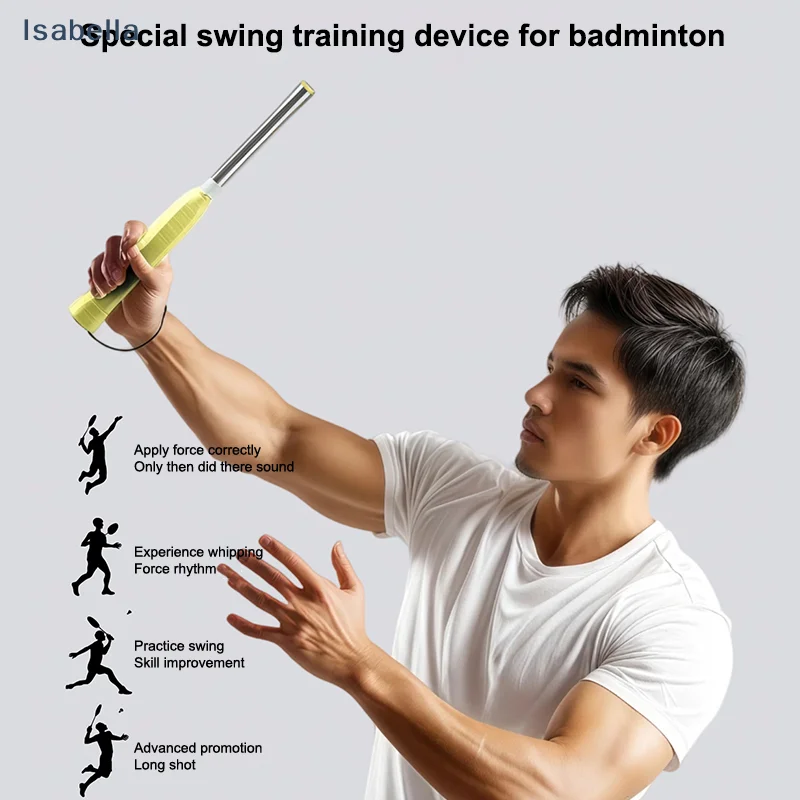  Badminton-Ausrüstung Badminton-Schläger Schwungtrainer Kraftgenerator Bewegungskorrektur Anfänger Professionelles Übungszubehör Image