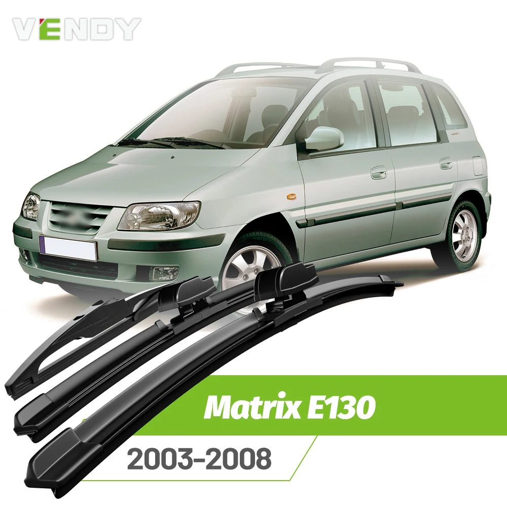 Vordere und hintere Wischerblätter-Set für Toyota Matrix E130 2003–2008, Windschutzscheiben-Regenbürsten, 21 Zoll + 18 Zoll + 11 Zoll Image