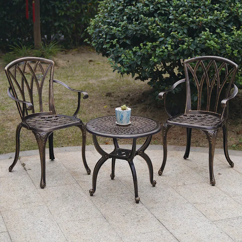 Outdoor table and chair coffee table cast aluminum courtyard open-air leisure villa outdoor garden terrace yard balcony tea tabl