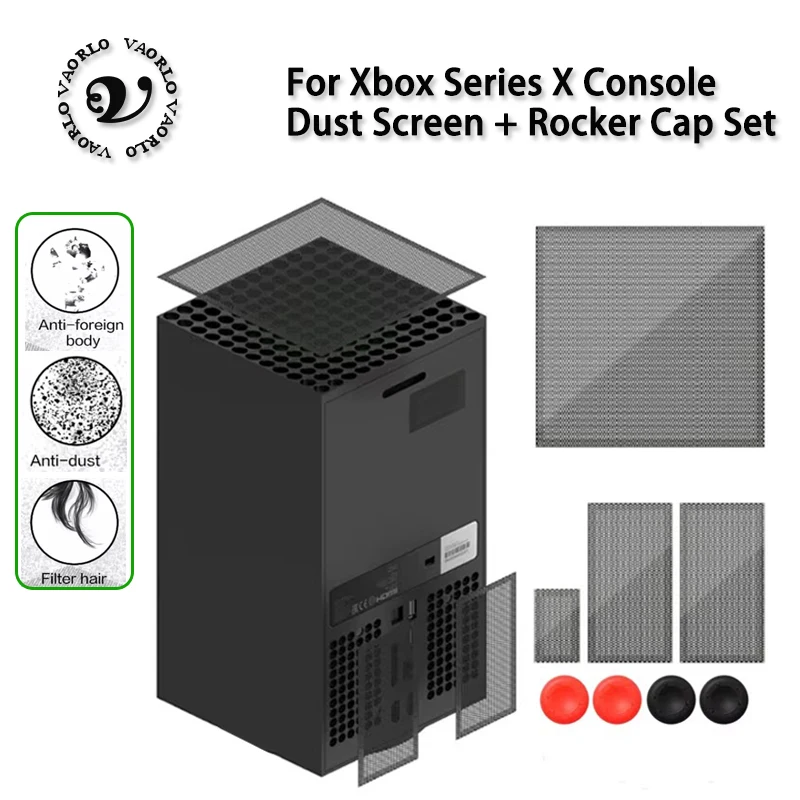 Anti Dust Filter Cover For Xbox Series X Console Cooling Fan Dustproof Cover Thumbstick Grip Caps For Xbox Series X Accessories
