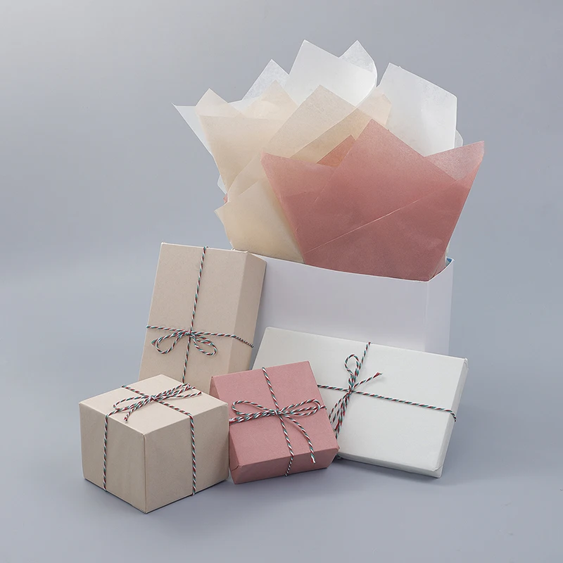 50 Stück beiges Seidenpapier, 50,8 x 35,6 cm, Basteln, Blumenverpackung, Scrapbooking-Papier, Party-Geschenkverpackung, dekoratives Zubehör Image