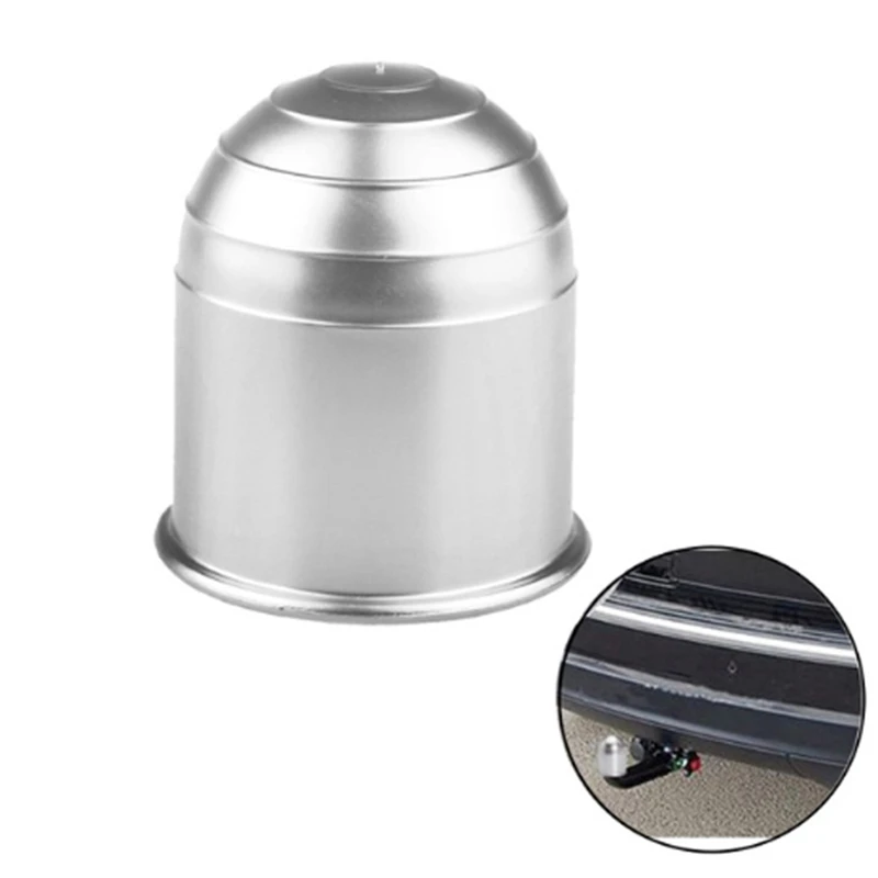 Universelle 50MM Anhängerzubehörteile Schwarze Anhängerkupplungsabdeckung Auto-Abschleppstangen-Kugelabdeckung Kupplungsschutz Auto-Styling Image