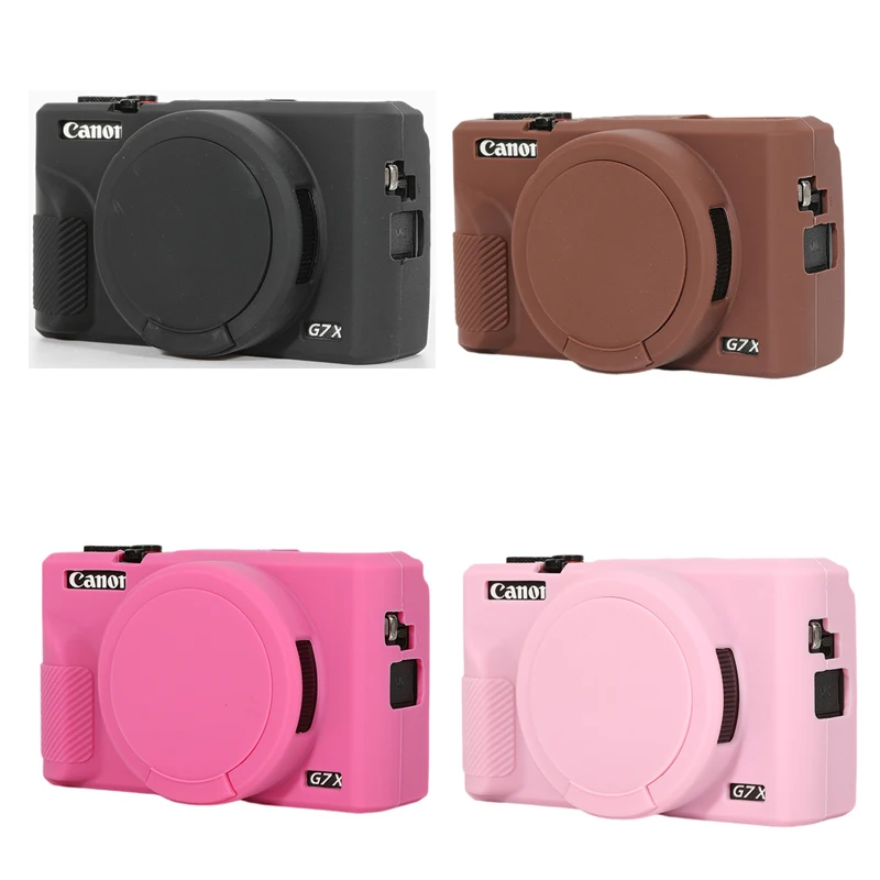 Weiche Silikon-Gummi-Kamerahülle für Canon G7X Mark II III G7XII G7X2 G7XIII G7X3 Stoßfeste Abdeckung Objektivschutz Image