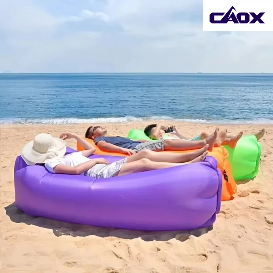 CAOX Aufblasbare Sofatasche Tragbare Camping-Sofamatratze Musikfestival-Liege Outdoor-Matte Luftkissen Strandliege